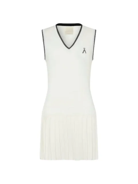 AMAN knitted pleated dress Neutrals CWAMTC10086