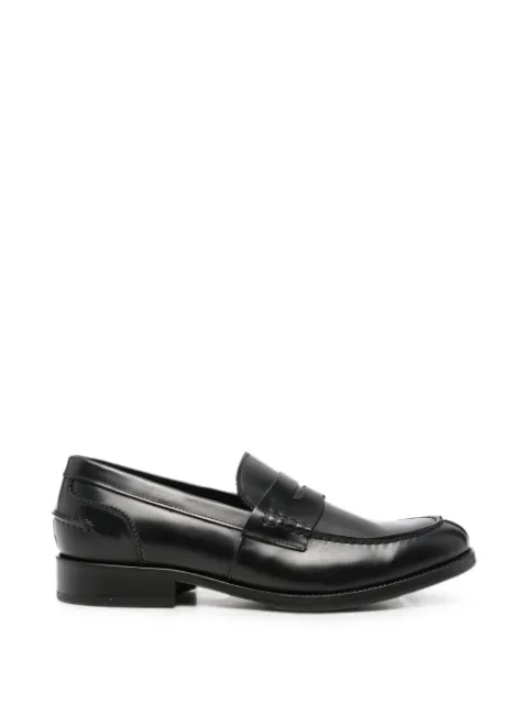 VELA SHOP leather penny-slot loafers Black LM10342MR