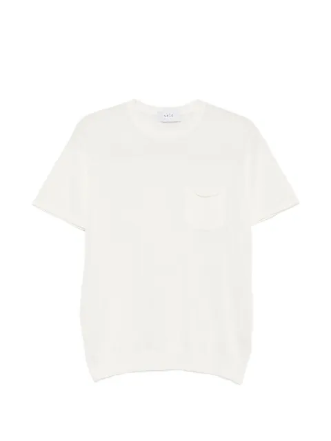 VELA SHOP chest-pocket short-sleeve T-shirt Neutrals 26SCCM010407
