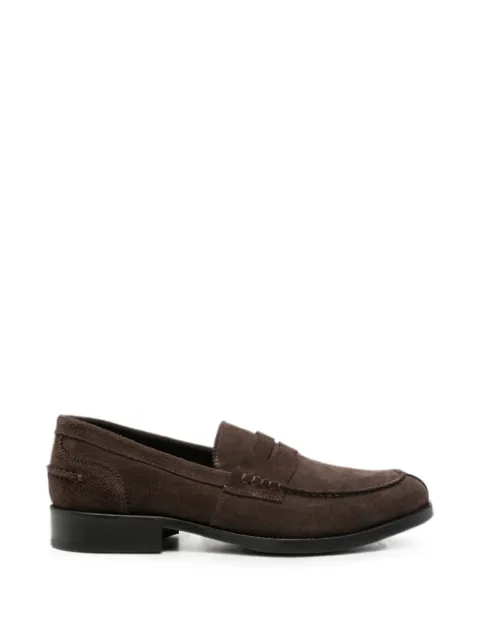 VELA SHOP suede penny-slot loafers Brown LM10342MR