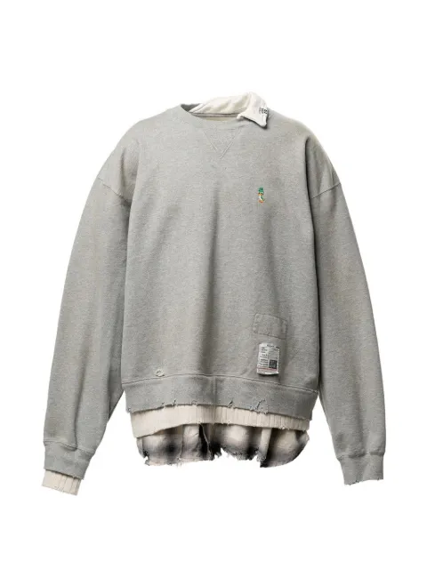 Maison MIHARA YASUHIRO layered-design distressed sweatshirt Grey J16PO752