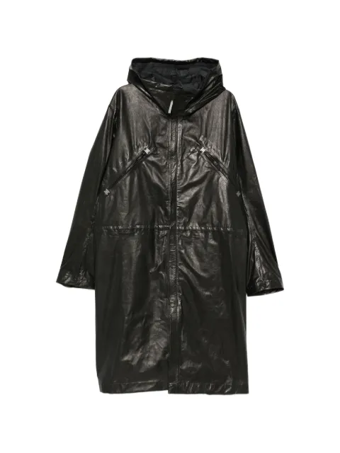 Isaac Sellam Experience hooded leather jacket Black ETANCHEMEMBRANE