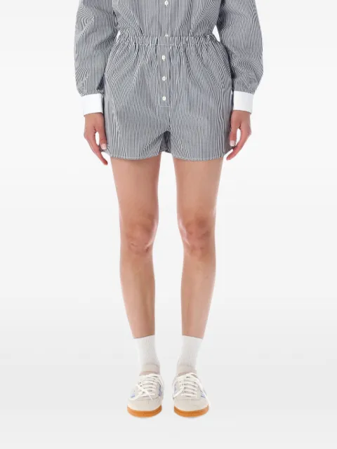 Sporty & Rich vertical-stripe elasticated-waist shorts Blue SH035710302ST09