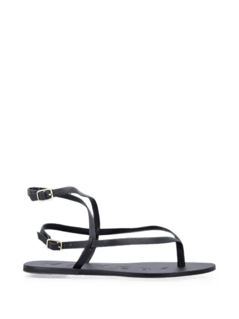 Manebi buckle-fastening leather sandals Black I15Y0
