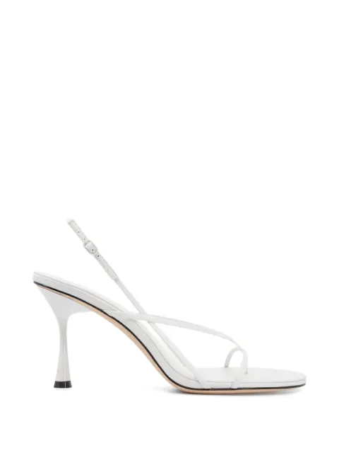 Studio Amelia Wishbone 90 slingback sandals White F403CFSWHT