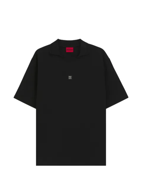 HUGO logo-patch polo shirt Black 50563041