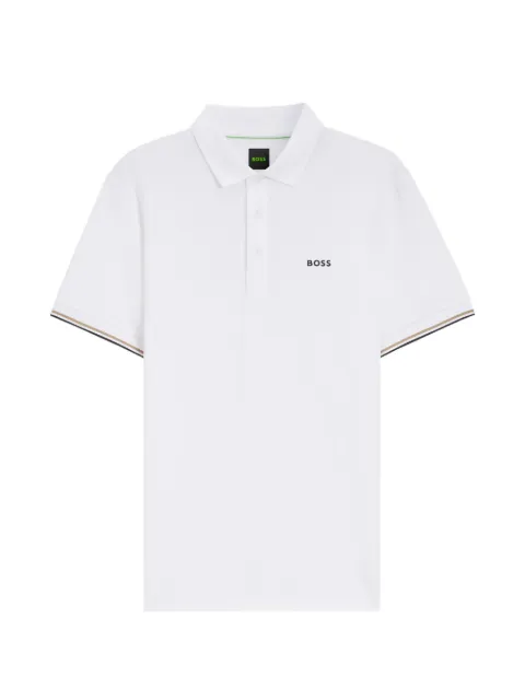 BOSS logo-detail polo shirt White 50564785