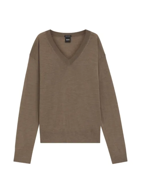 BOSS V-neck sweater Brown 50563400