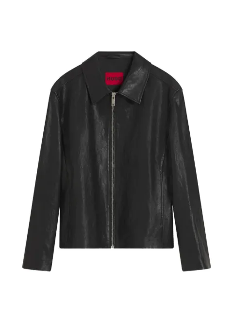 HUGO leather jacket Black 50568644