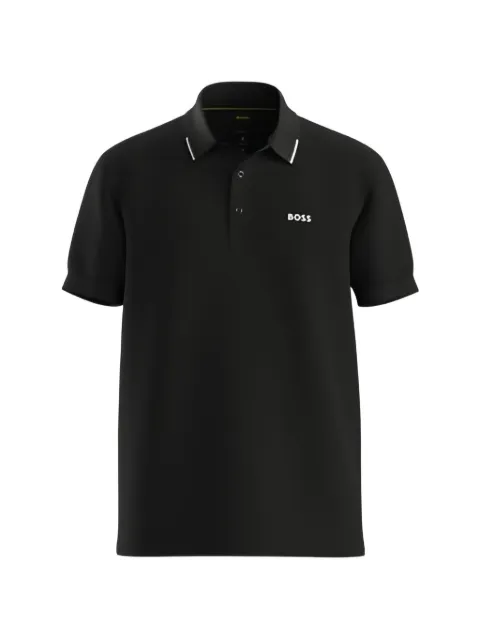 BOSS Paddy cotton-piqué polo shirt Black 50564779