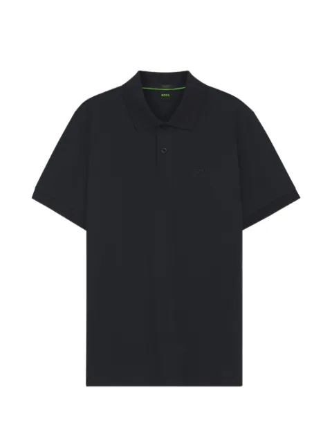 BOSS logo-embroidered regular-fit polo shirt Blue 50564120