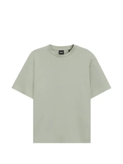 BOSS mercerised-cotton T-shirt Green 50552064