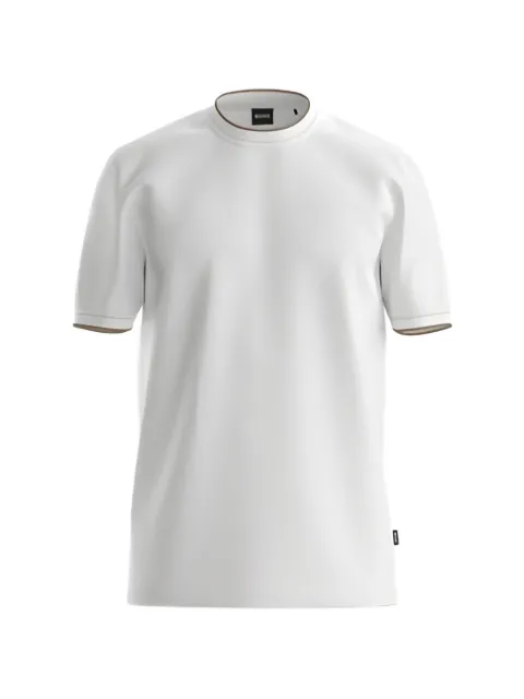 BOSS slim-fit contrast-trim T-shirt White 50565570