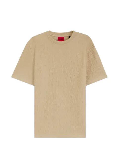 HUGO crinkled-effect T-shirt Neutrals 50564645