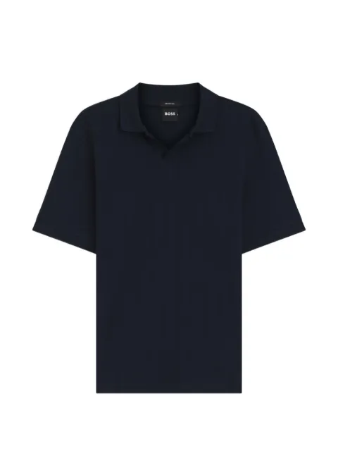 BOSS jacquard-knit polo shirt Blue 50565176