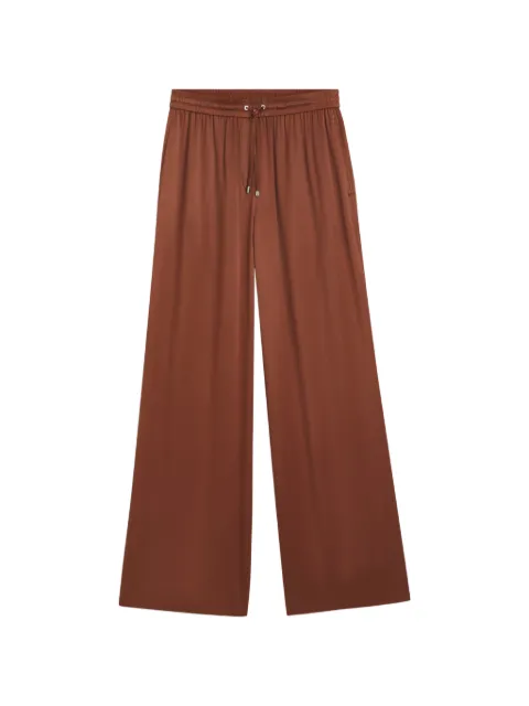 BOSS satin-finish drawstring-waist trousers Brown 50565926