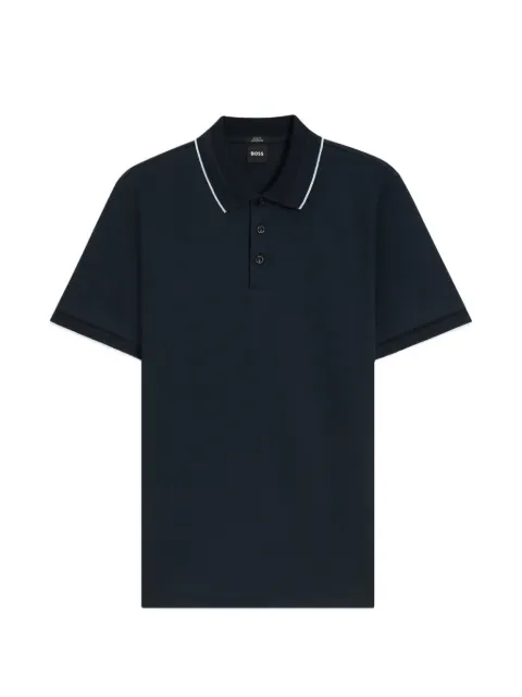 BOSS mercerised slim-fit polo shirt Blue 50565587