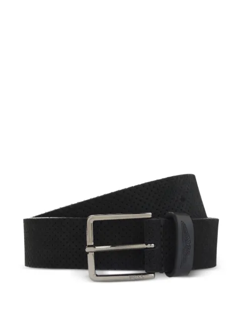 BOSS perforated leather belt Black 50570066