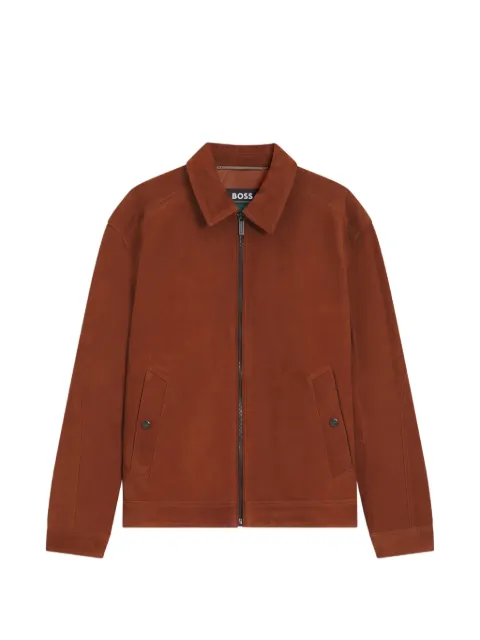BOSS leather jacket Red 50564585