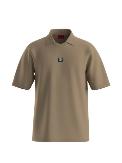 HUGO logo-patch T-shirt Brown 50563041