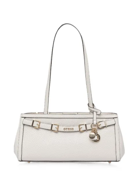 GUESS USA buckle-detail logo-charm tote bag Neutrals HWKG9909080