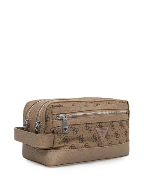 GUESS USA Berlin logo-print zip-around wash bag Neutrals PMBENPP6161