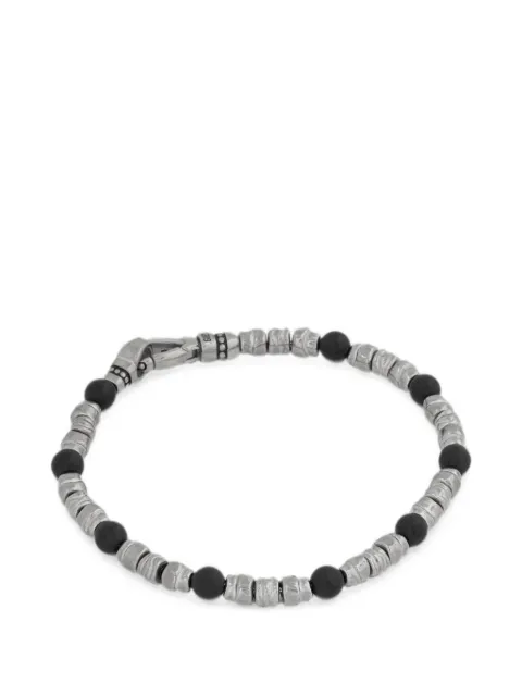 GUESS USA beaded hammered-effect bracelet Silver JUMB06021JW