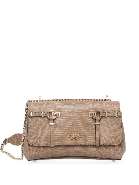 GUESS USA lizard-effect shoulder bag Neutrals HWKG9721210