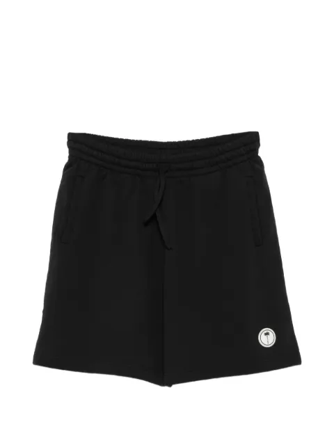 Palm Angels logo-patch drawstring shorts Black PMCI019S26FLE003