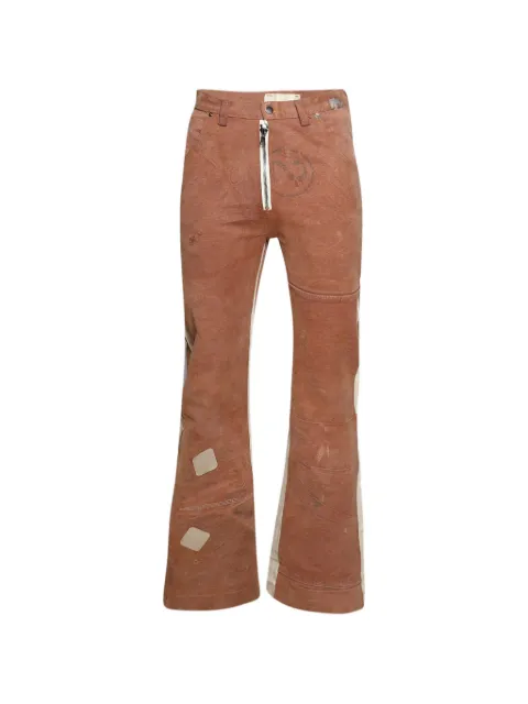 SEKRIT Western flared jeans Brown SS26SEKPNT10RED