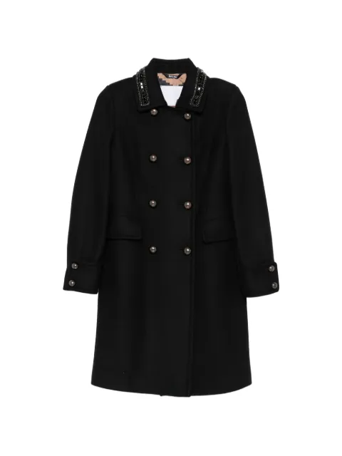 Bazar Deluxe bead-embellished double-breasted coat Black S11462000