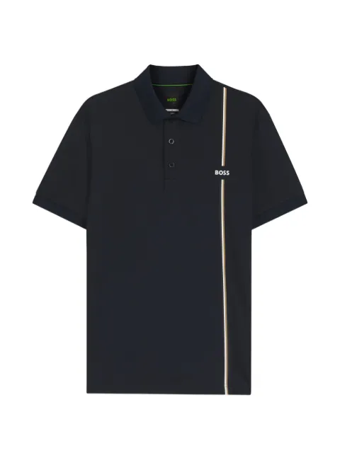 BOSS Toc Game 3 striped short-sleeve polo shirt Blue 50563363