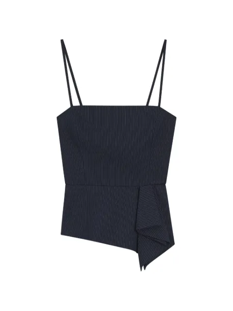 HUGO pinstripe-pattern peplum top Blue 50564137
