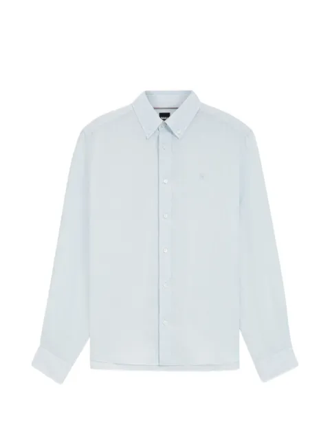 BOSS regular-fit button-down shirt in linen Blue 50567009
