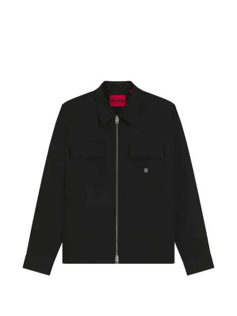 HUGO zip-up oversized-fit jacket Black 50564330