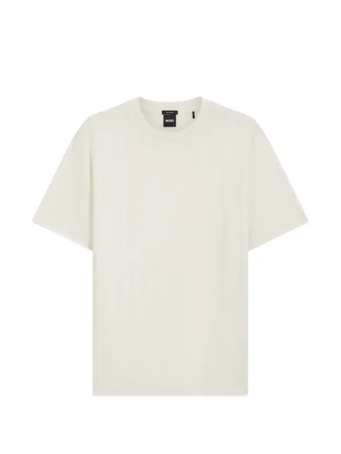 BOSS textured regular-fit T-shirt Neutrals 50565159