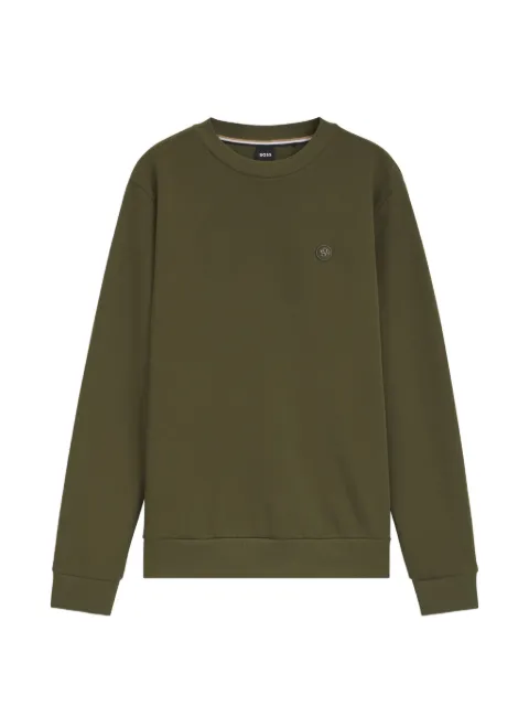 BOSS cotton-blend sweatshirt with Double B monogram Green 50555830