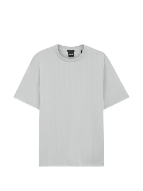 BOSS regular-fit textured t-shirt Grey 50565159
