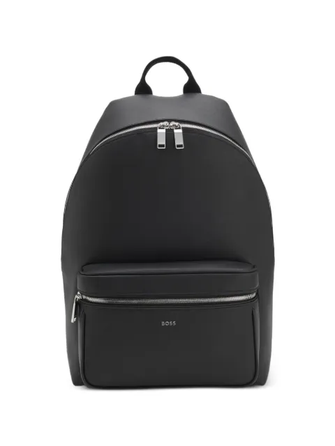 BOSS logo-plaque backpack Black 50567378