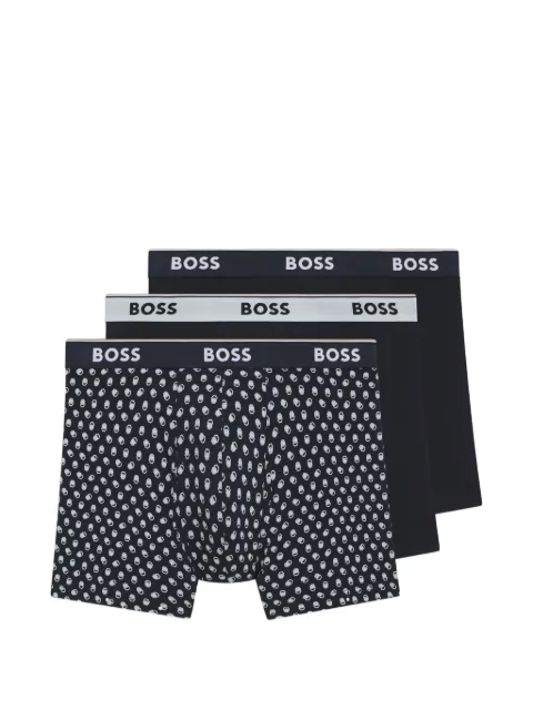 BOSS logo-waistband boxers (set of three) Blue 50554438
