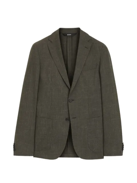 BOSS slim-fit single-breasted dinner jacket Green 50567538