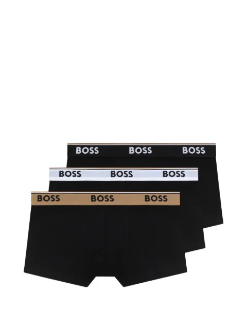BOSS logo-waistband boxers (set of three) Black 50554693