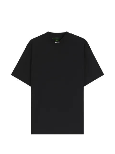 BOSS logo-print high-neck T-shirt Black 50562120