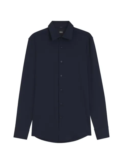 BOSS slim-fit stretch-jersey shirt Blue 50567206