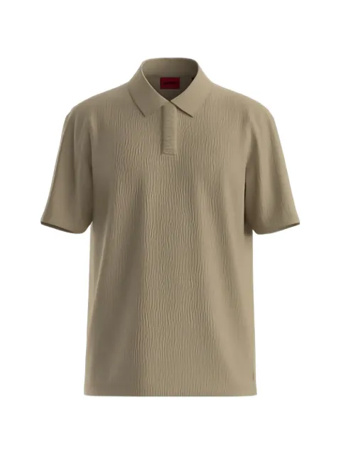 HUGO crinkled polo shirt Neutrals 50564646