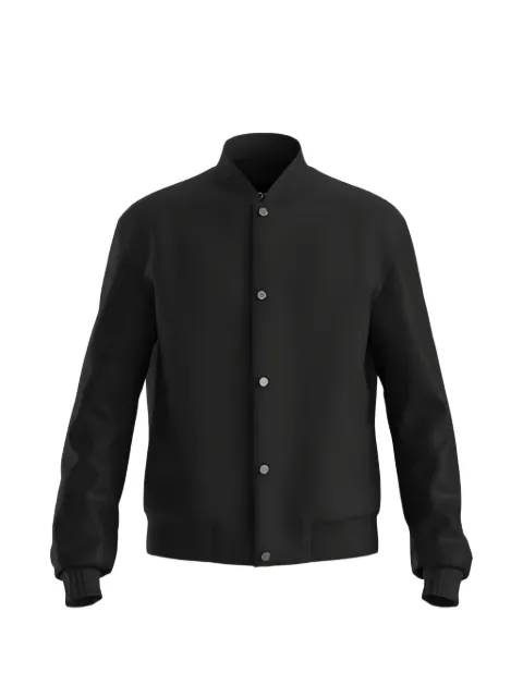 BOSS water-repellent jacket with monogram-pattern sleeves Black 50564412