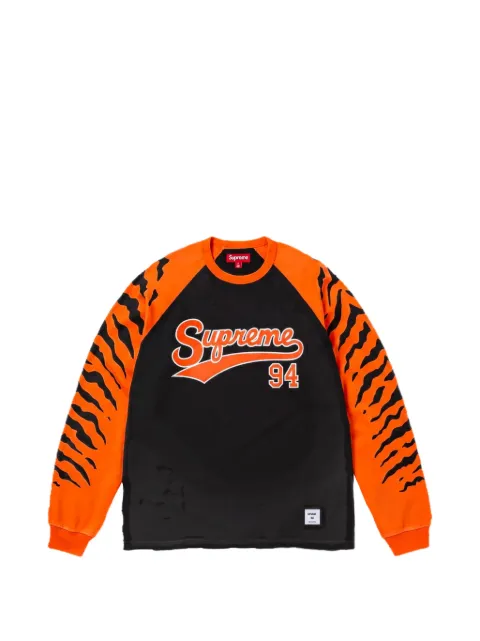 Supreme tiger-print long-sleeves T-shirt Black SU27494