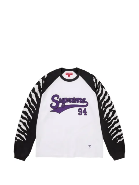 Supreme tiger-print long-sleeves T-shirt White SU27482