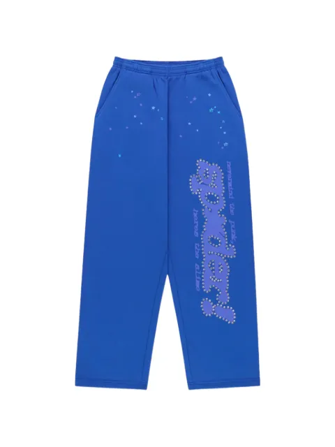SP5DER Punk V2 rhinestone-embellished track pants Blue SP5DER407