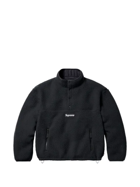Supreme logo-patch reversible-style jacket Black SU27484